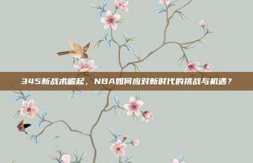 345新战术崛起，NBA如何应对新时代的挑战与机遇？